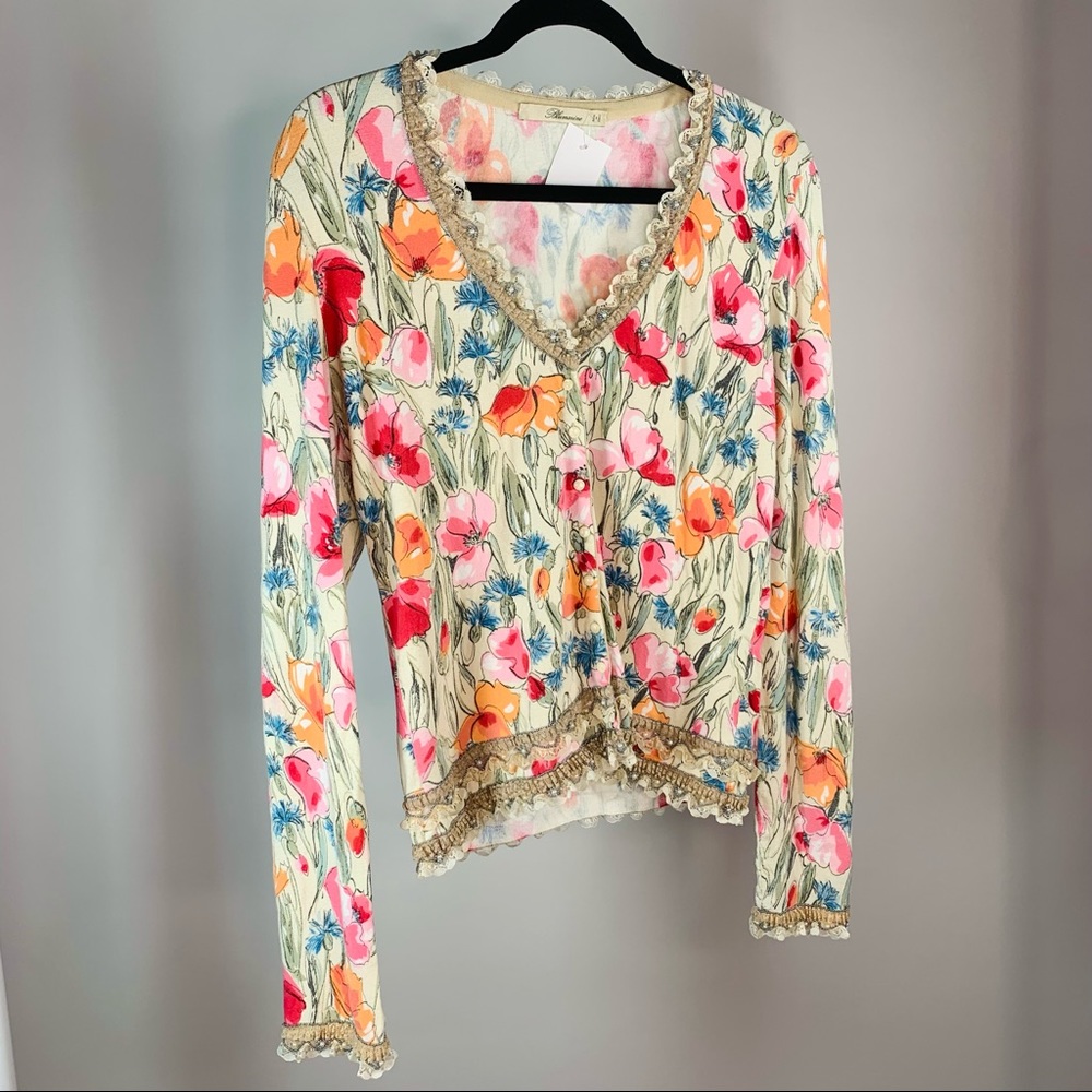 Blumarine Floral Cardigan
